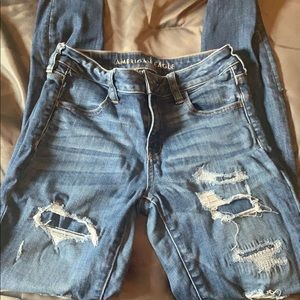AE distressed skinny jeans